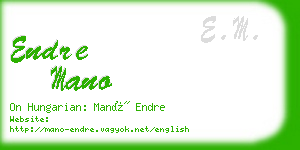 endre mano business card